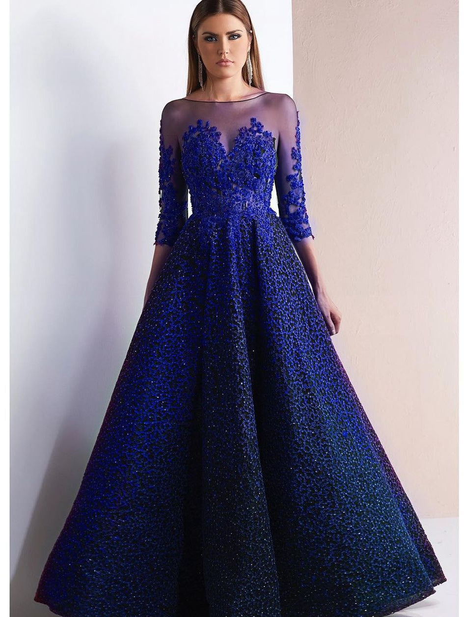 Midnight Blue Sparkle Gown